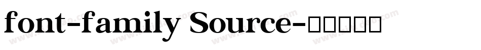 font-family Source字体转换